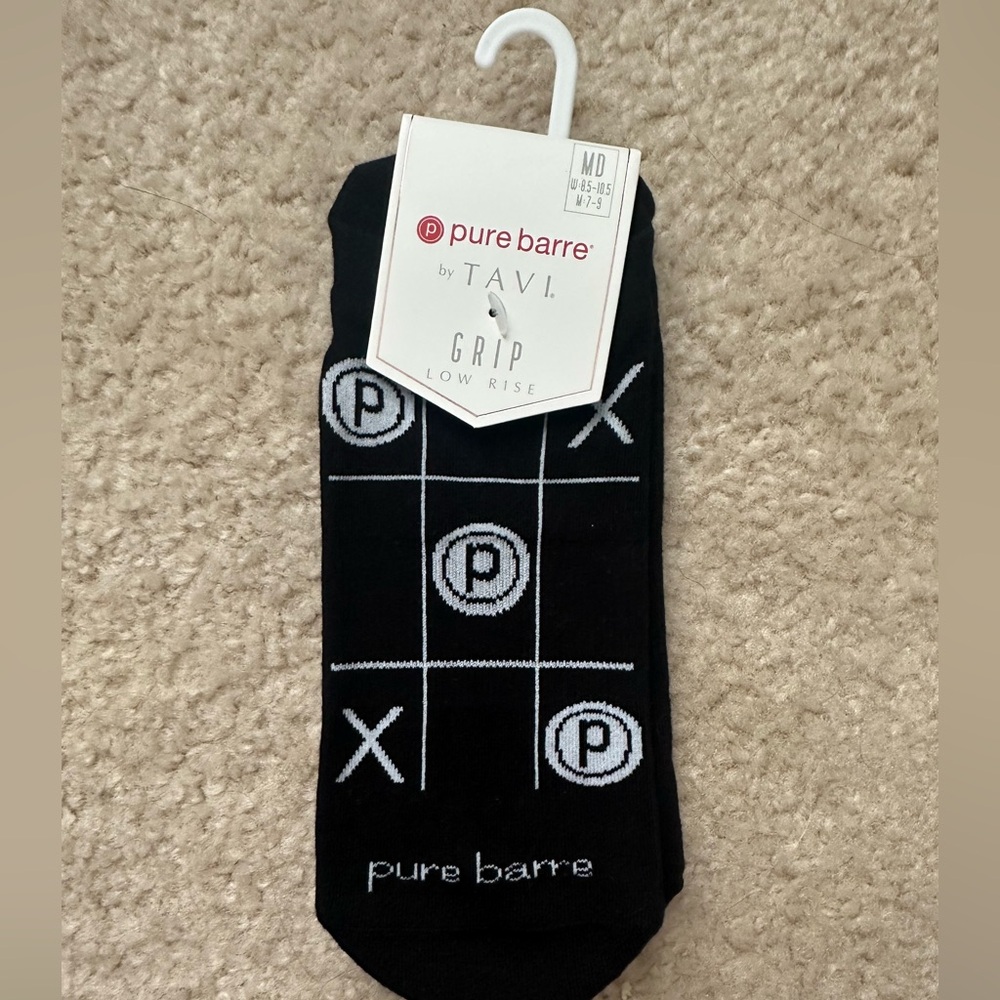 Pure Barre Black Grip Socks XOXO Valentine’s Day